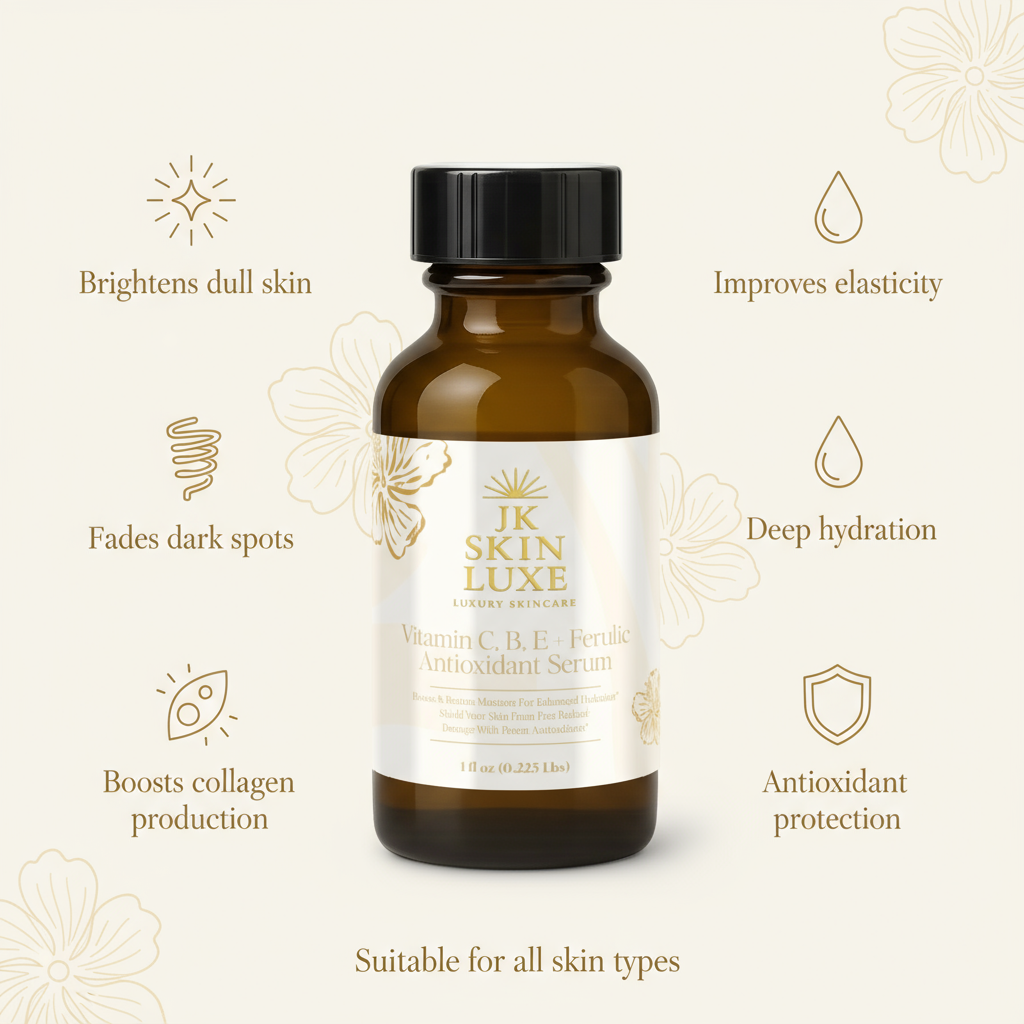 Vitamin C, B, E + Ferulic Antioxidant Serum