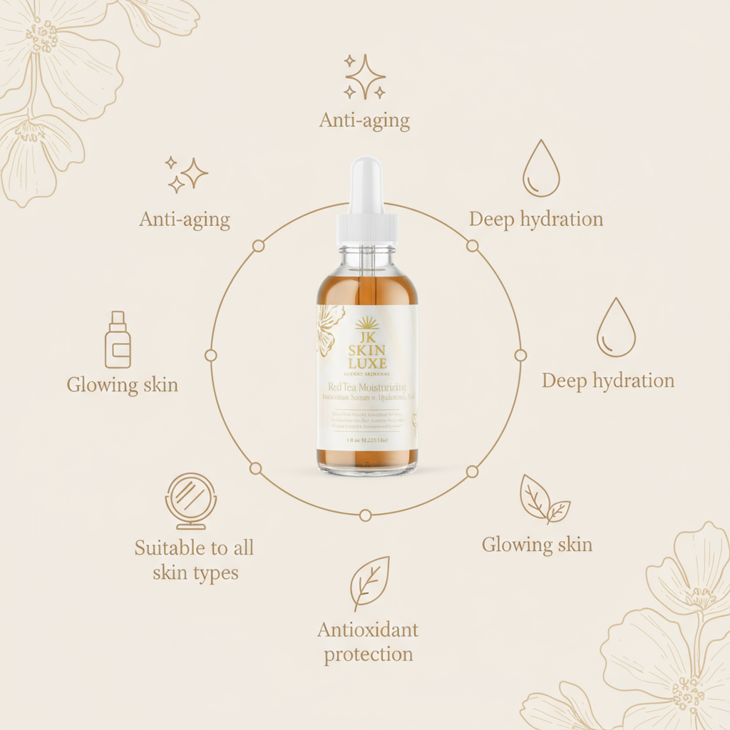 Red Tea Moisturizing + Antioxidant Serum w/ Hyaluronic Acid