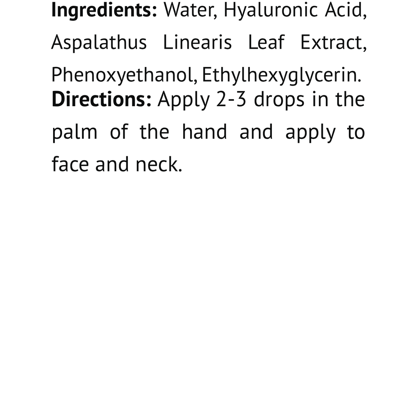 Red Tea Moisturizing + Antioxidant Serum w/ Hyaluronic Acid